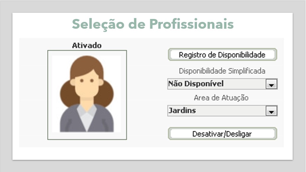 Seleção de Profissional por Região de Atuação